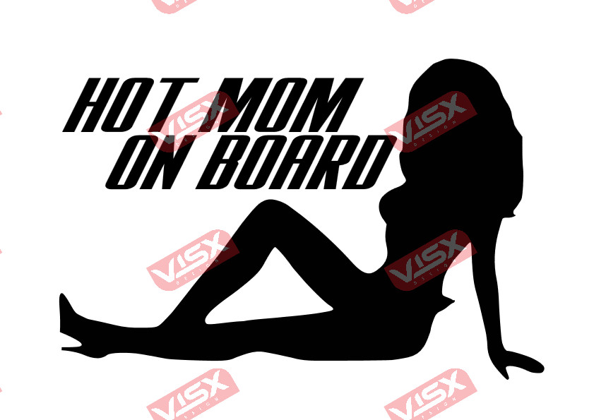 Hot Mom Stick Figure Sexy sticker decal Vinyl Car Window Bumper Laptop Die-Cut