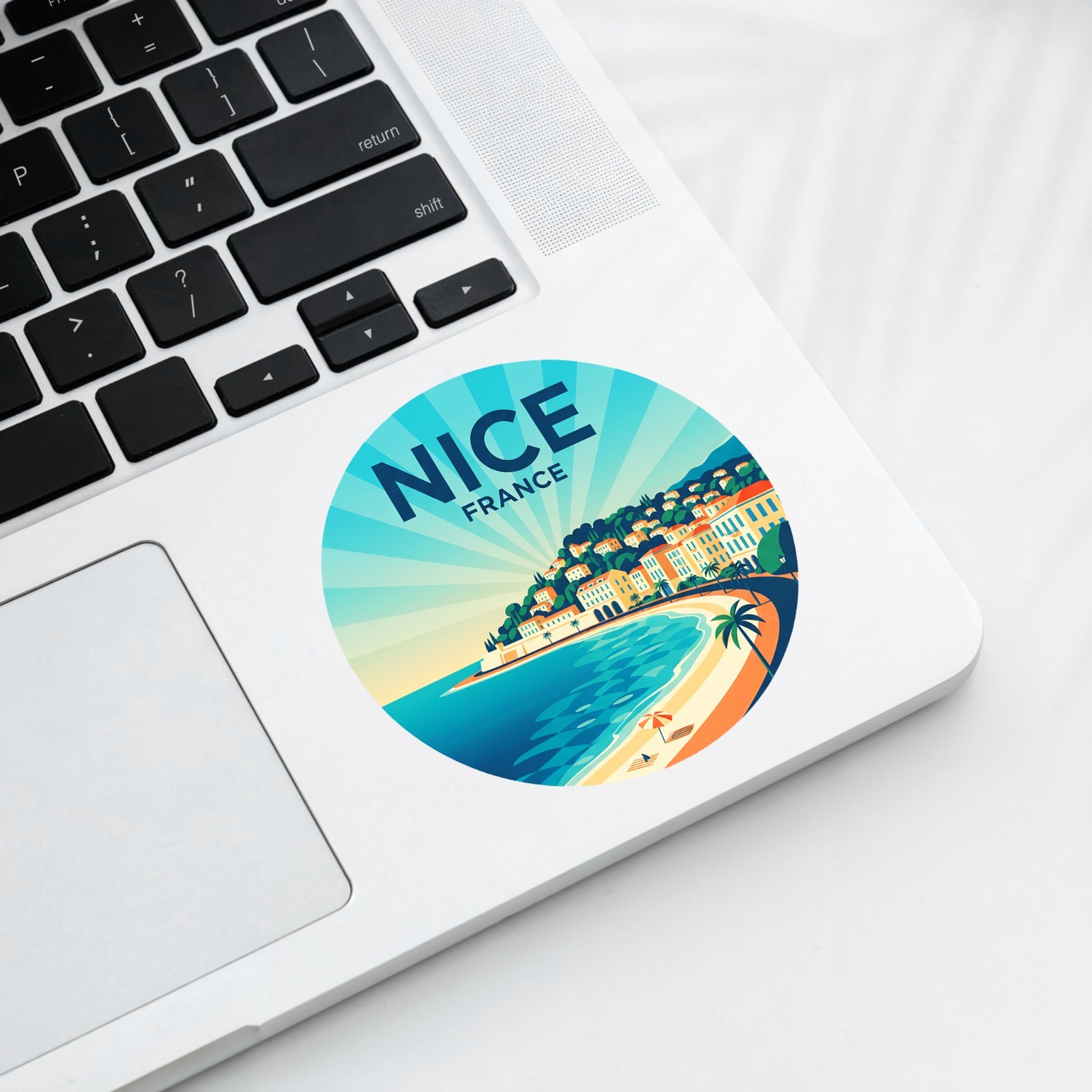 Nice France Vintage Travel Sticker Die Cut Waterproof Vinyl Laptop Decal