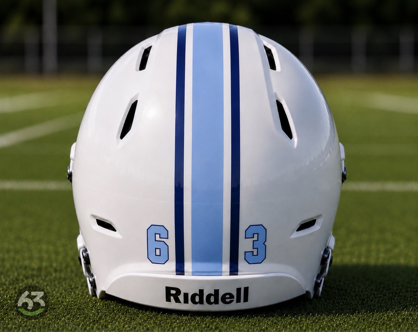 Set of TWO personalized Vinyl Sports Helmet Number Decals Baseball Softball
