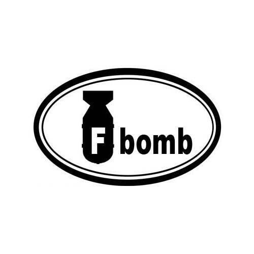 F Bomb Oval Sticker Decal curse words