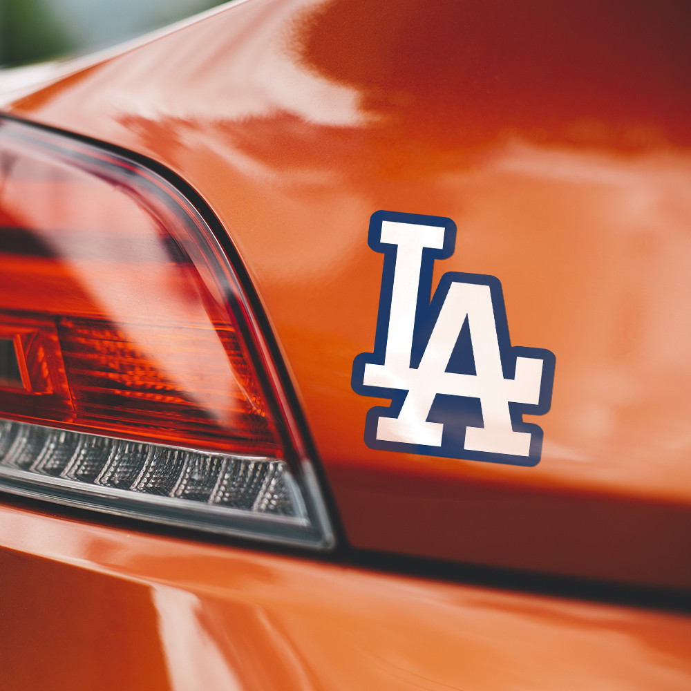 LA Dodgers Sticker Blue and White Car Window, Laptop and Bottle 3.72 W x 5 H in