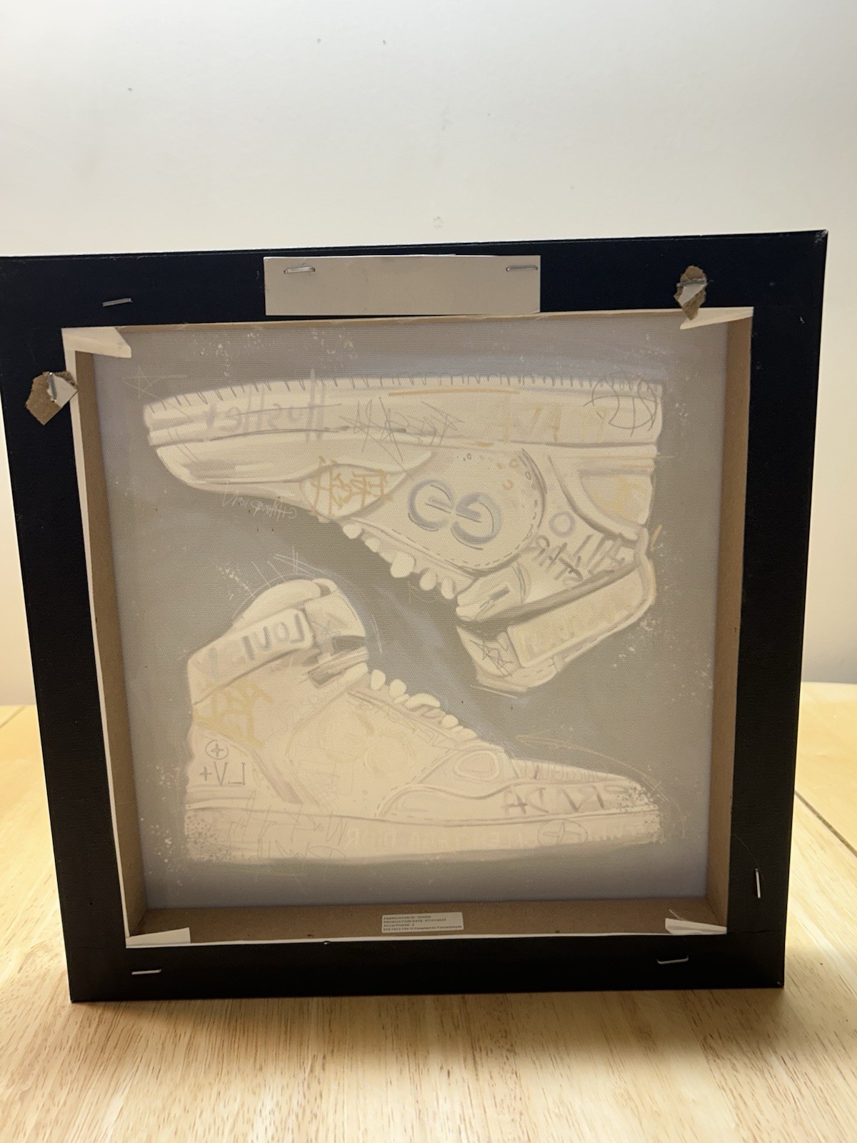 Canvas Wall Decor – Designer Tennis Shoes – 12”x12”