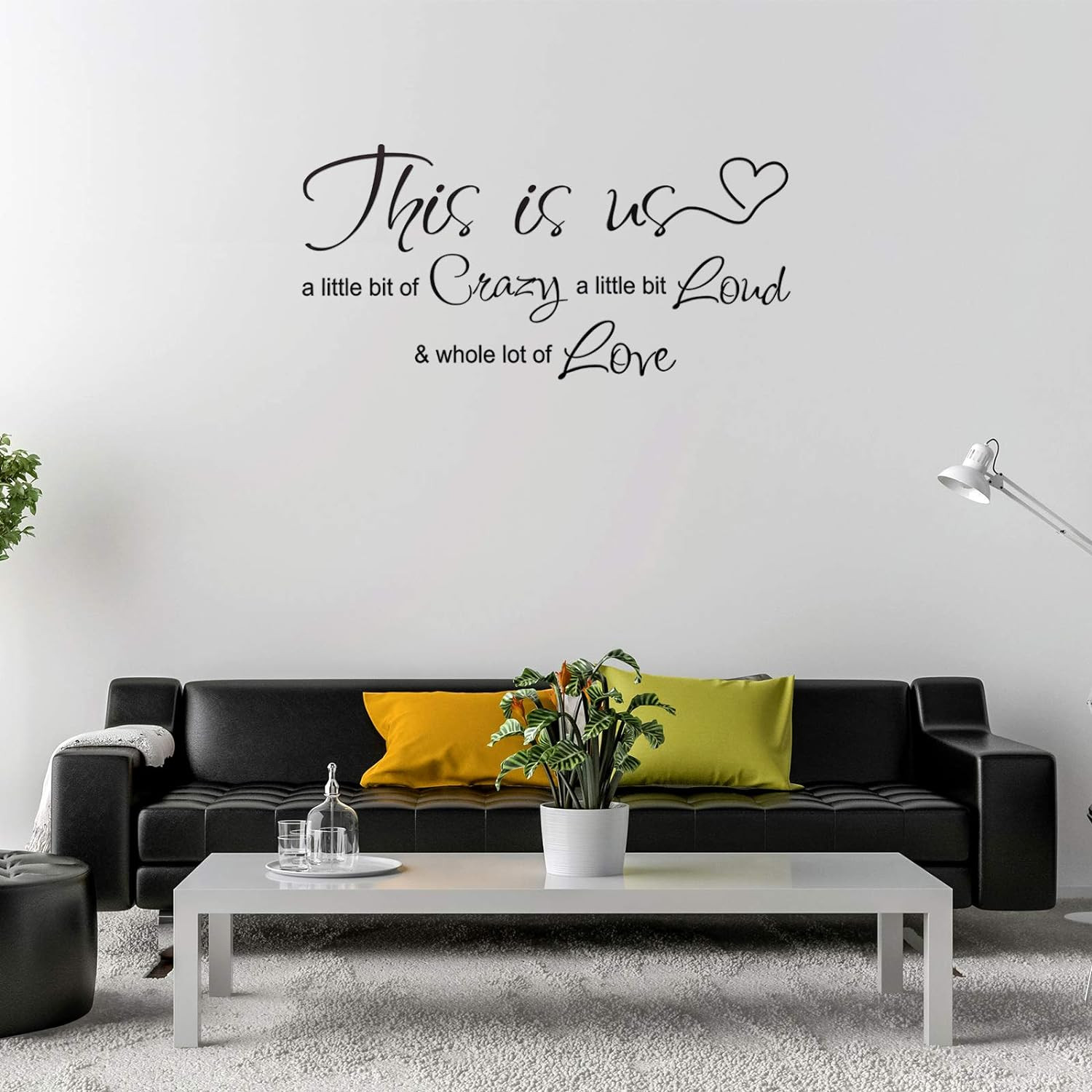 This Is Us Crazy Loud Love Wall Decal Vinyl Love Quote Wall Decal Inspirational