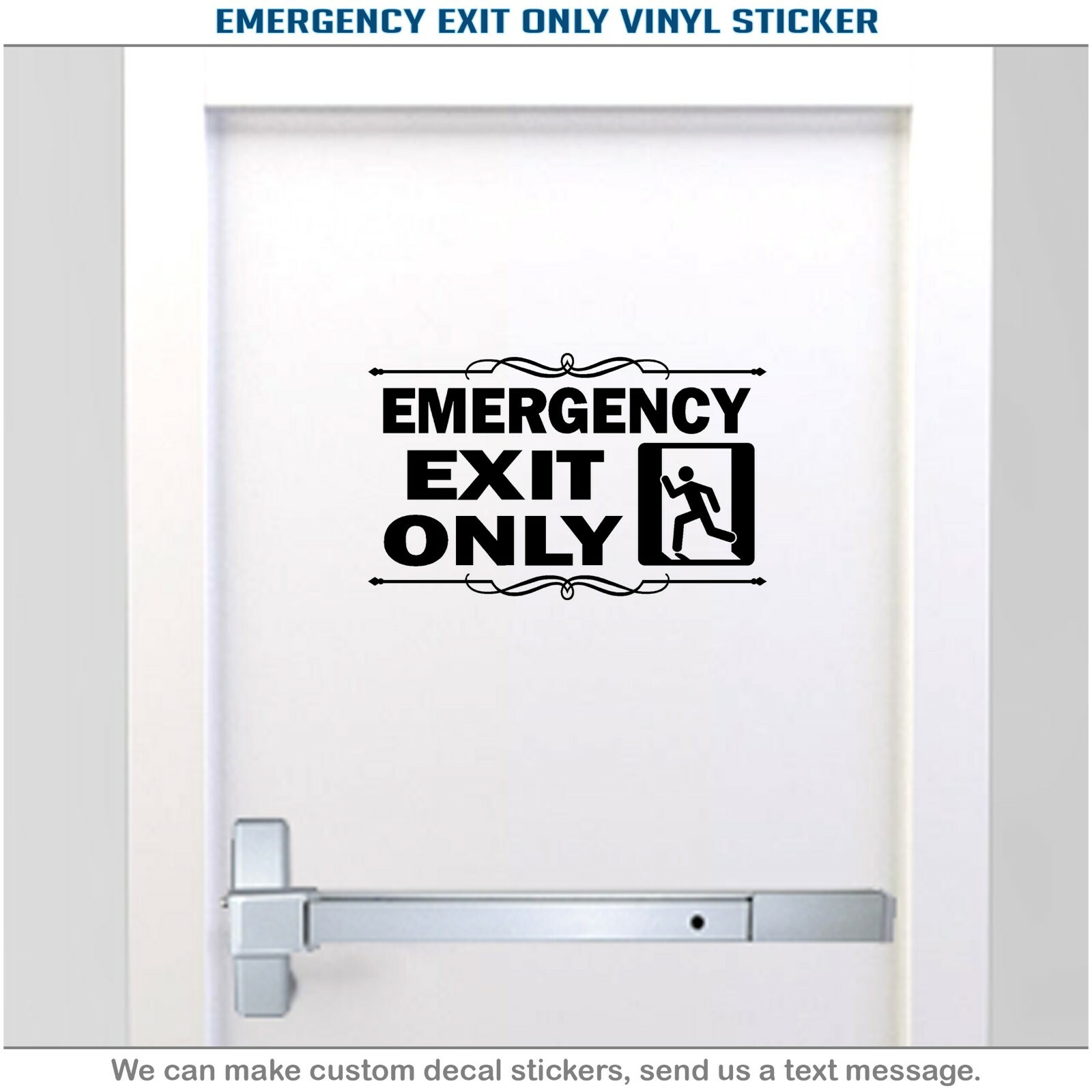 Emergency Exit Only Alarm Door Business Store Entrance Art Sticker Decal 144