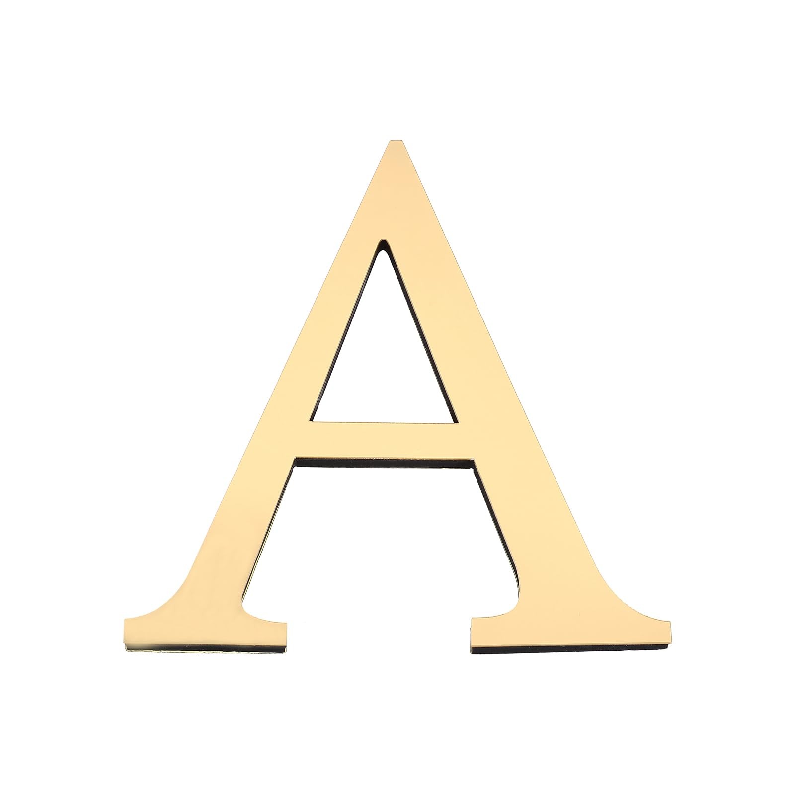 7.87 Inch 3D Acrylic Alphabet Mirror Wall Stickers Letter A -Adhesive Home De…