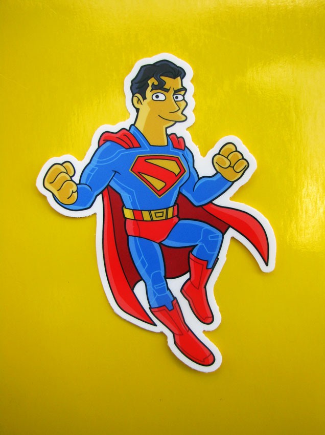 Superman 2025 Movie Cartoon Sticker Skateboard Laptop DC Comics Decal