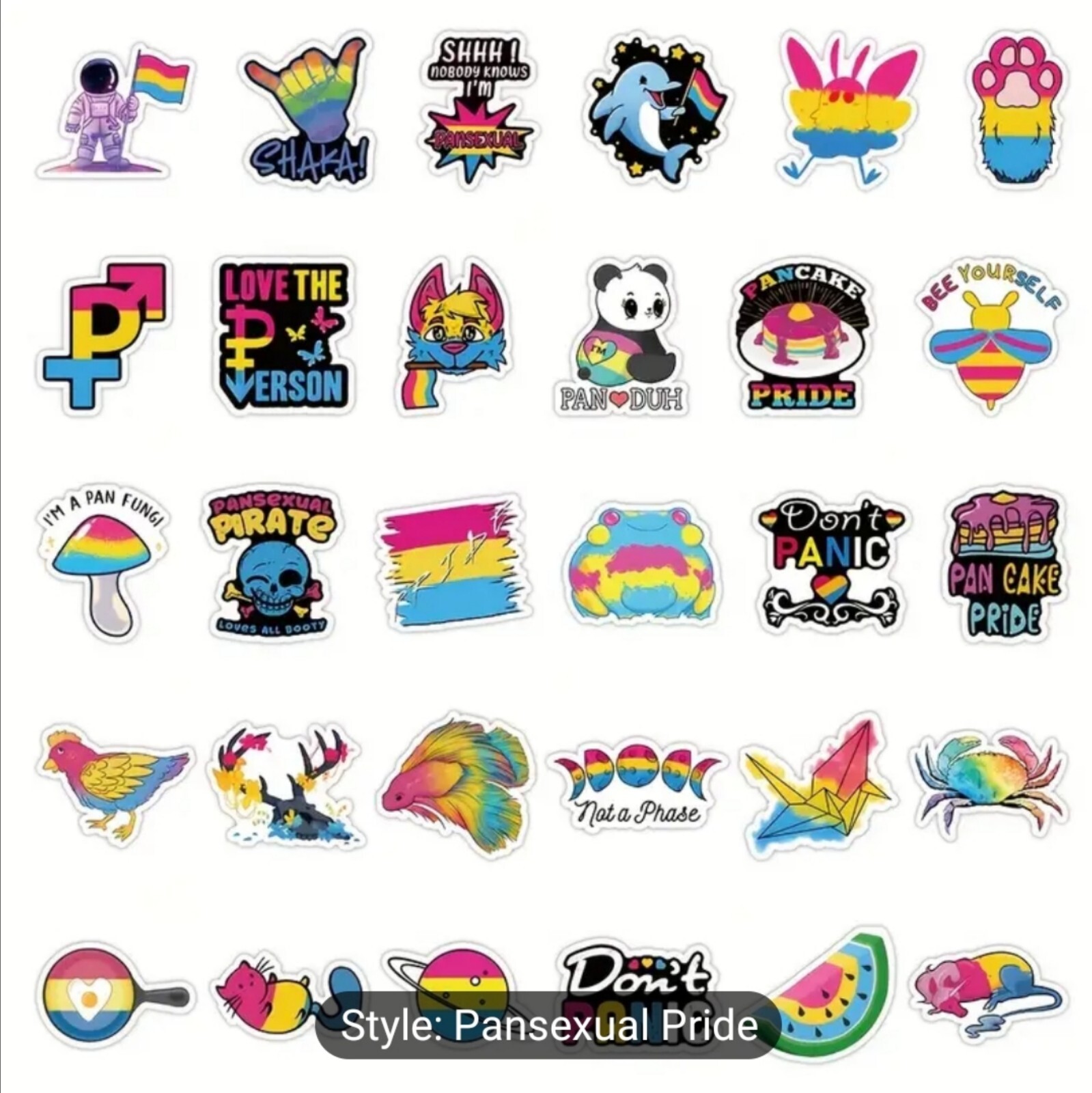 10 PCS Pansexual Pride Flag Stickers BRAND NEW