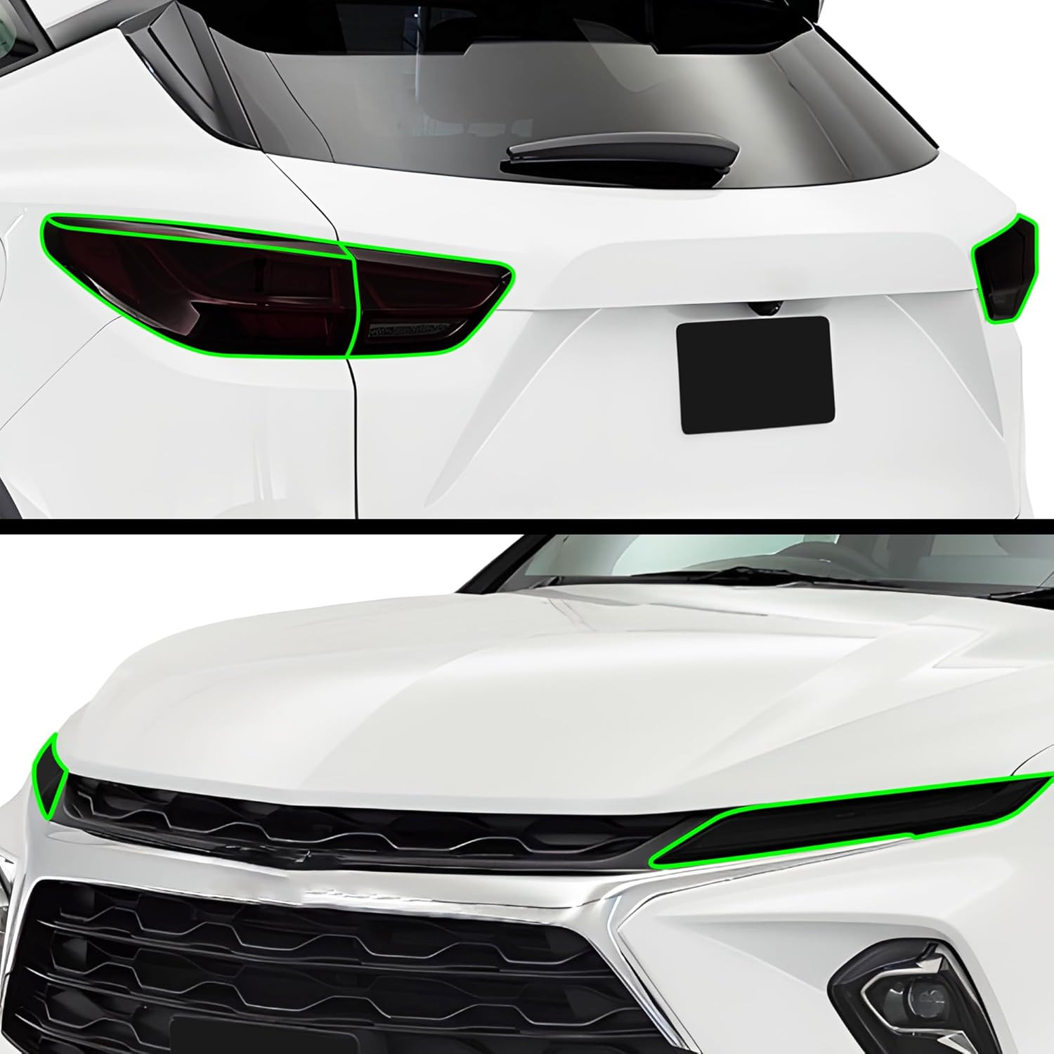Chevrolet Blazer 2023-2025 Dark Smoke Full Headlight Taillight Tint Kit