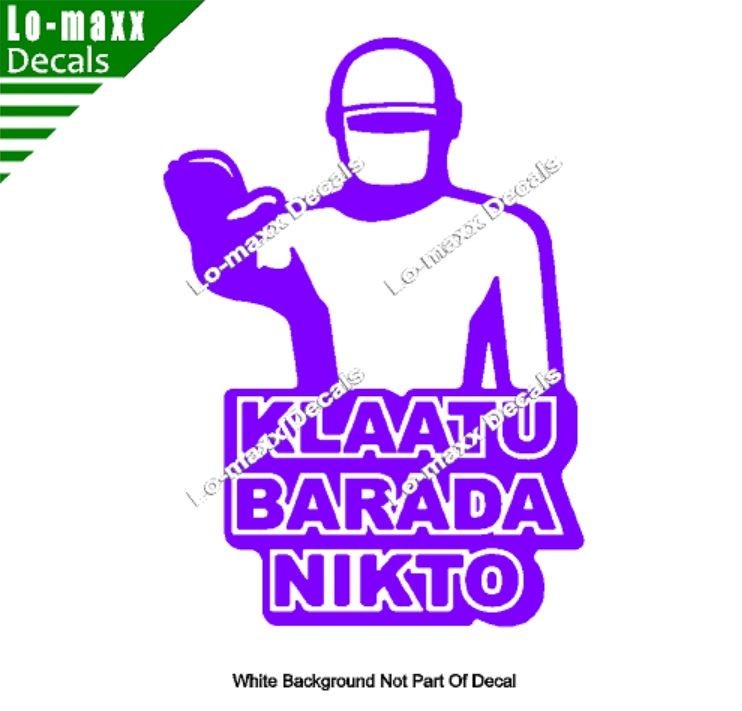 Gort Robot The Day The Earth Stood Still 1951 Sci Fi Klaatu Barada Nicto Decal