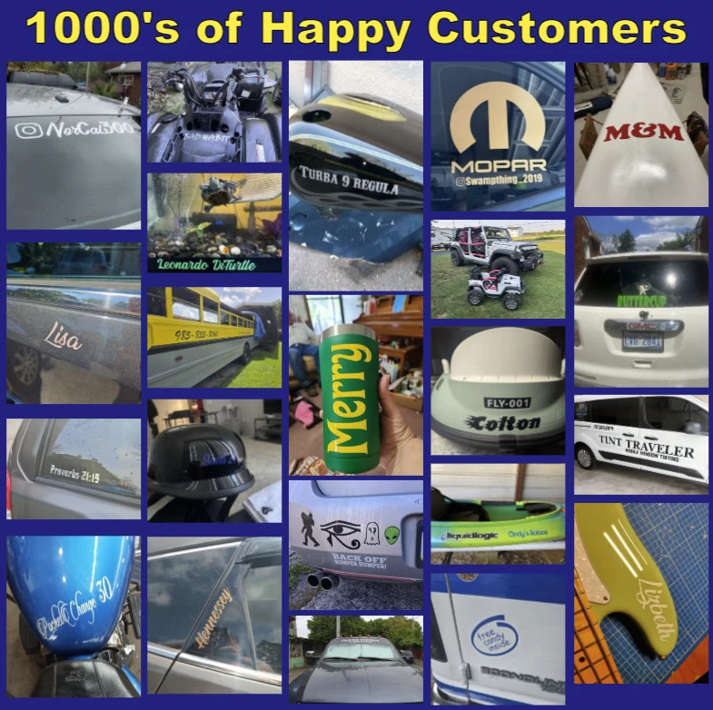 Custom Text Vinyl Lettering Sticker Decal Window Trailer Business Car Name Boat!