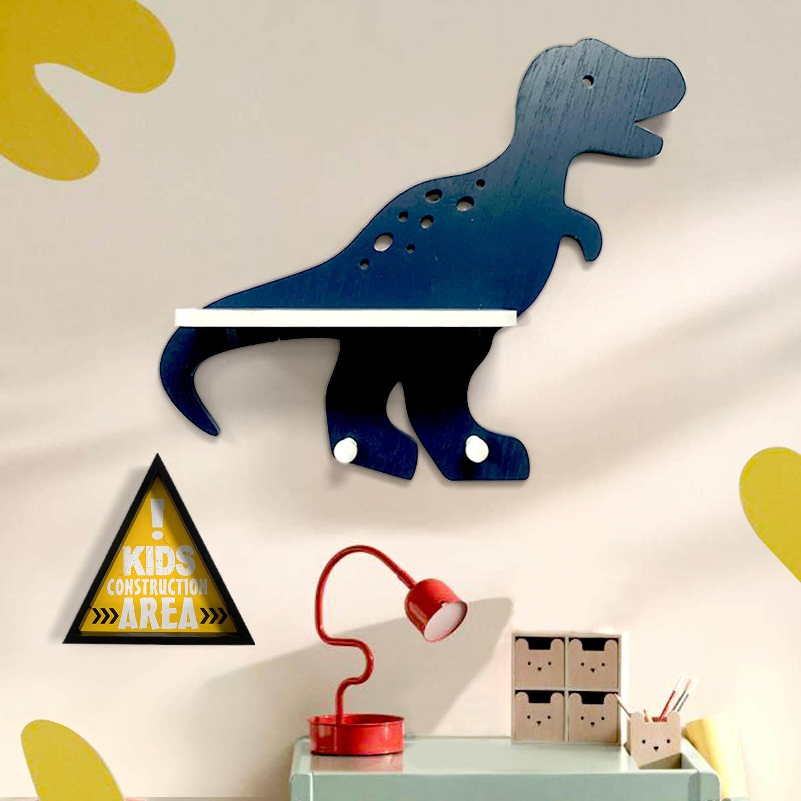 Dinosaur Wooden Wall Shelf Parlor Boudior Children's Decorative Dinosaur Wall…