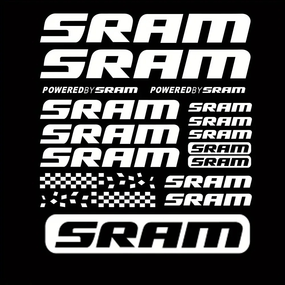 1SET Trendy SRAM – Themed Sticker Set, Eye Catching Holographic Decals for Bike