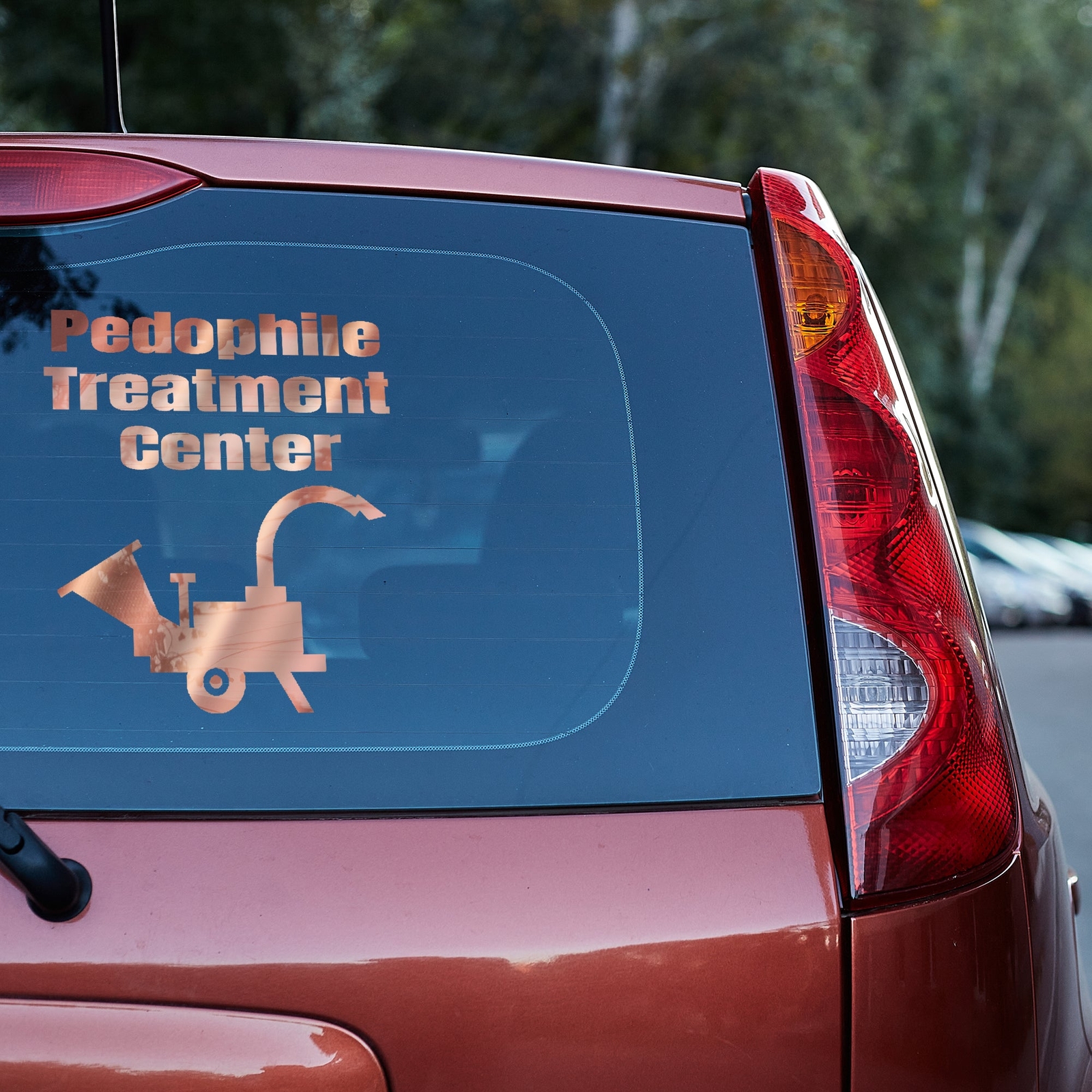 Pedophile Treatment Center vinyl decal