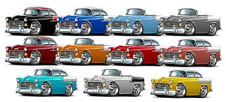 1955 Chevy Belair Convertible My Garage My Rules Wall Art Graphic Sticker