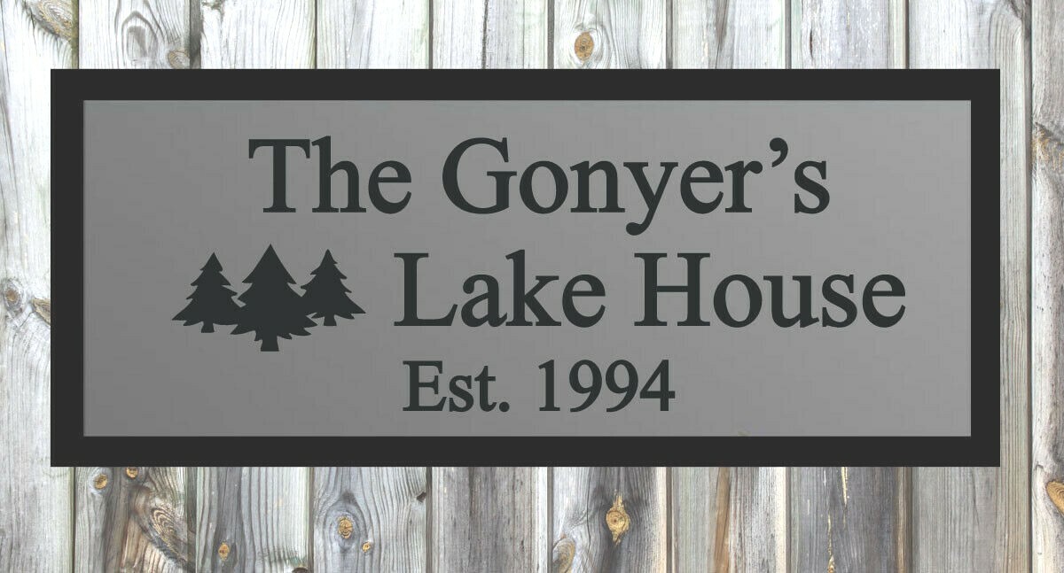 Custom Family Lake House Vinyl Wall Quote Sticker Decal 14"h x 36"w- 40"w