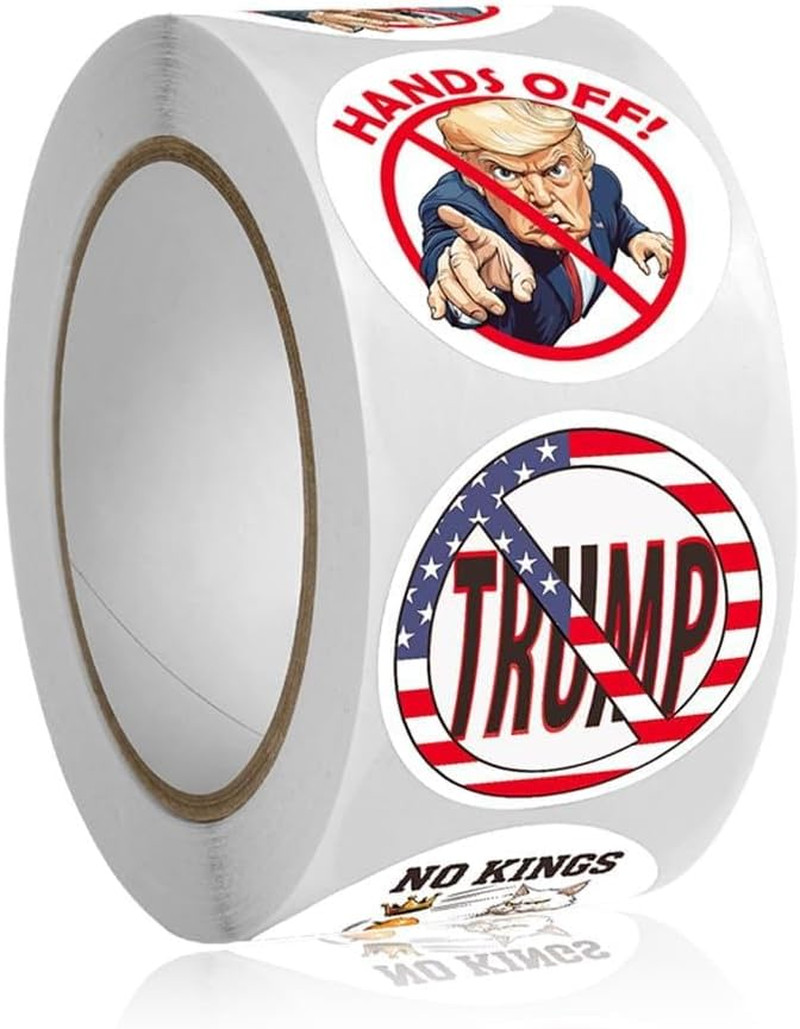 Anti Tr××P Stickers Roll No Kings 500Pcs – No Tr××P Dump Tr××P 2025 No Kings in