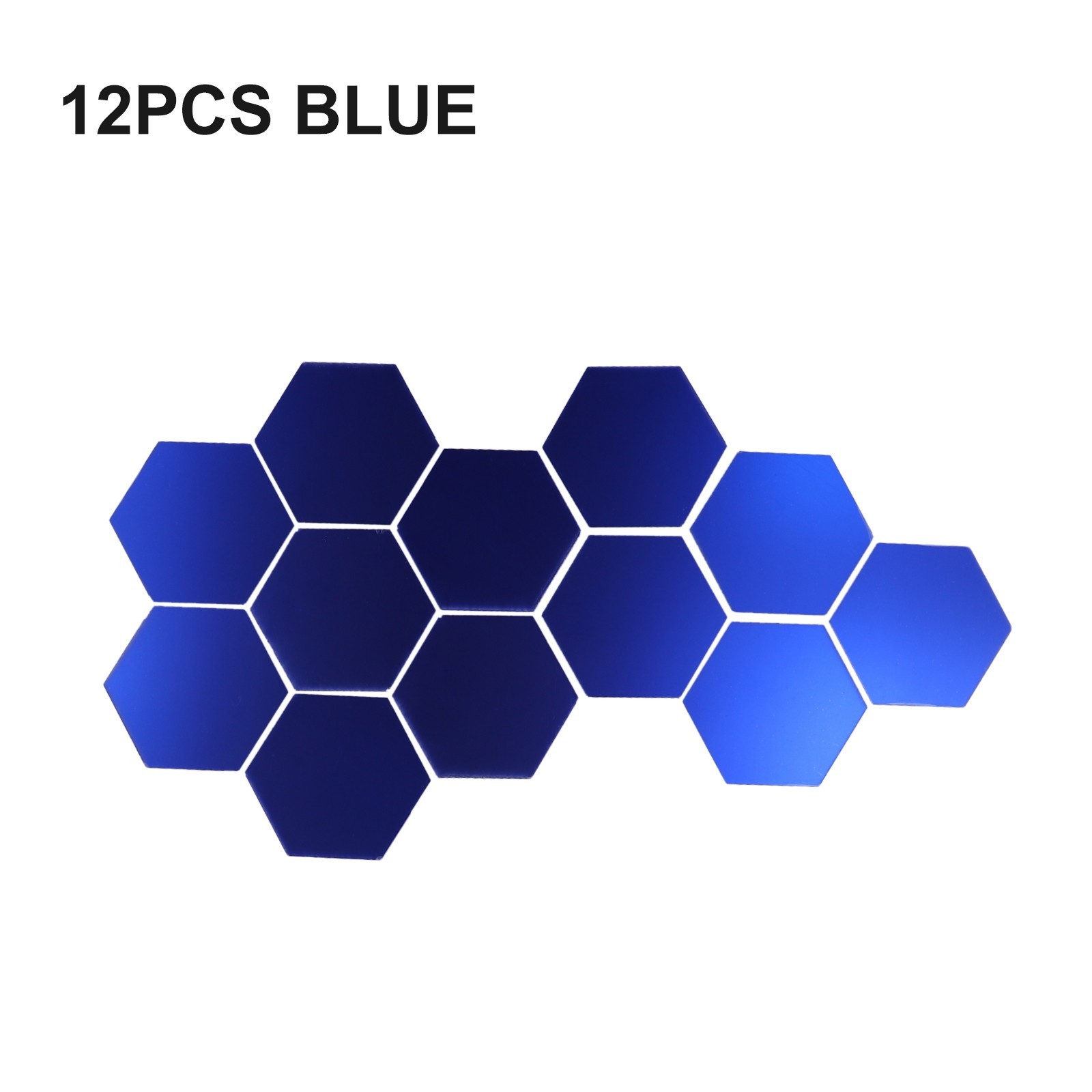 Exquisite Hexagon Mirror Stickers Pack of 12 Perfect for Christmas and Carnival