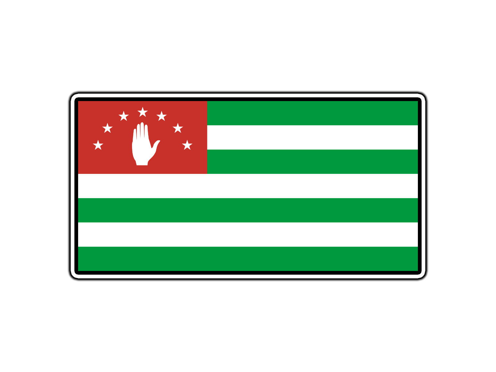 The Republic Of Abkhazia Flag World Country Sticker Waterproof Vinyl Decal Car