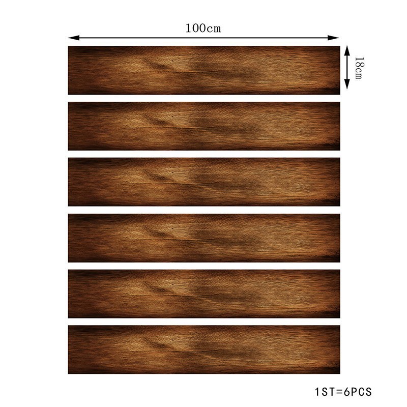 Brandnew New Practical Stair Stickers Decoration Wood Pattern 18 * 100cm