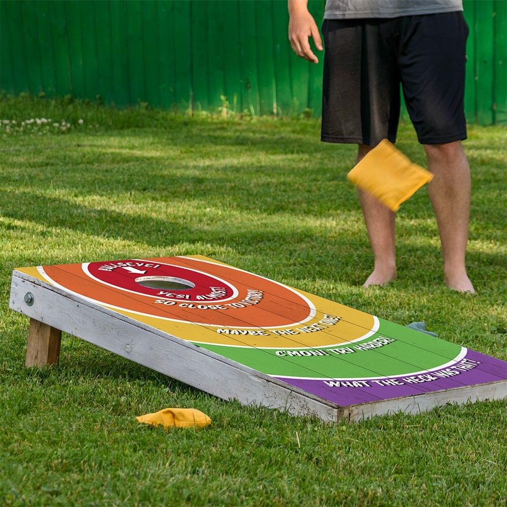 Challenge Circles Cornhole Bean Bag Board Wraps and Decals Vinyl Sticker