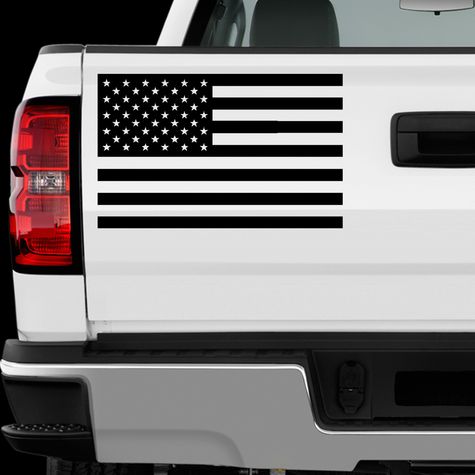 US American Flag sticker S1 All size Regular & Chrome Mirror Vinyl Colors