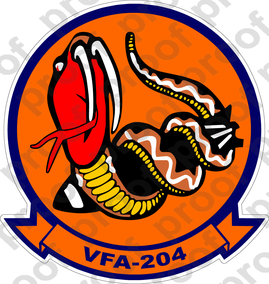 STICKER USN VFA 204 River Rattlers