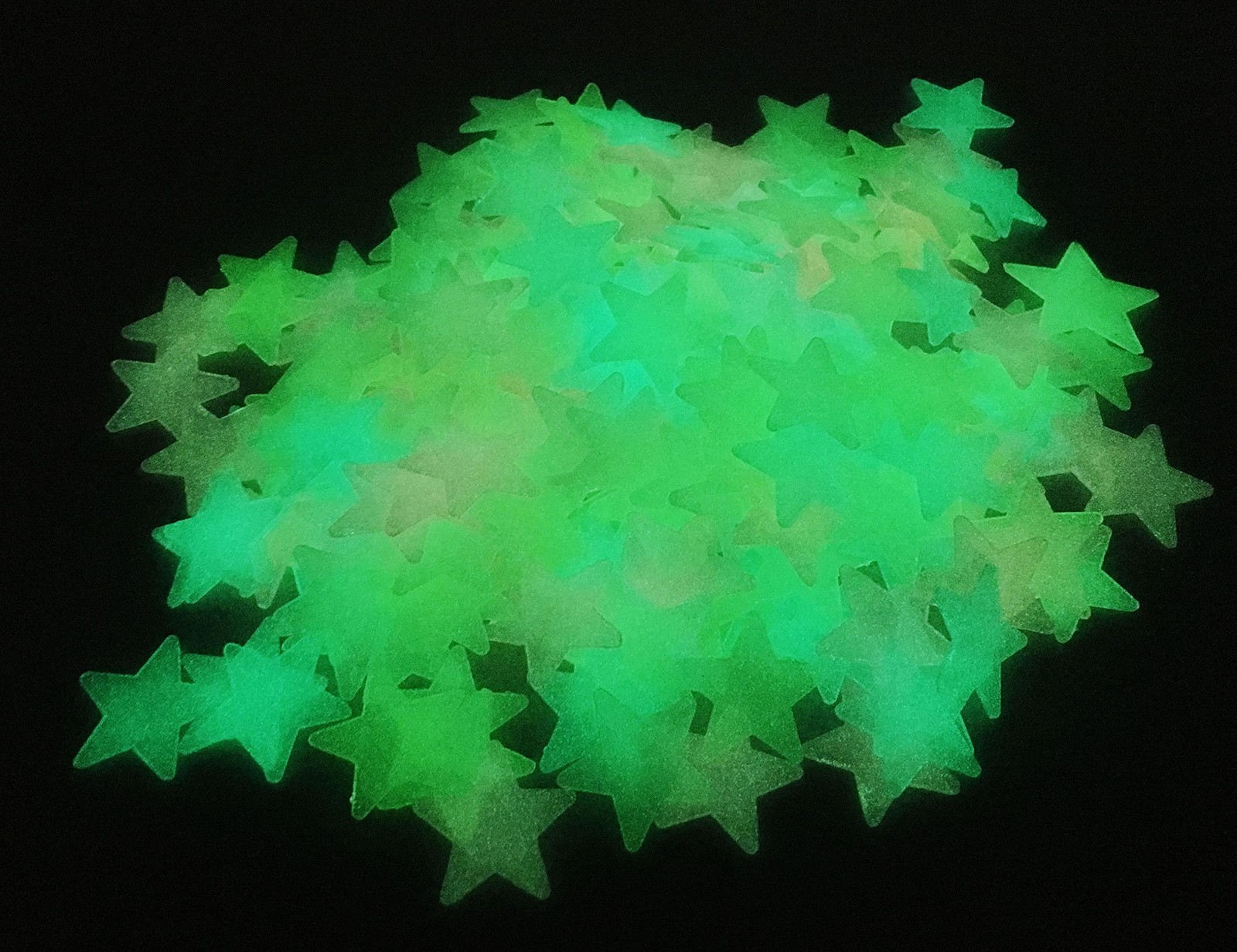200PCS 1.2" Glow in the Dark Luminous Stars Fluorescent Noctilucent Plastic W…