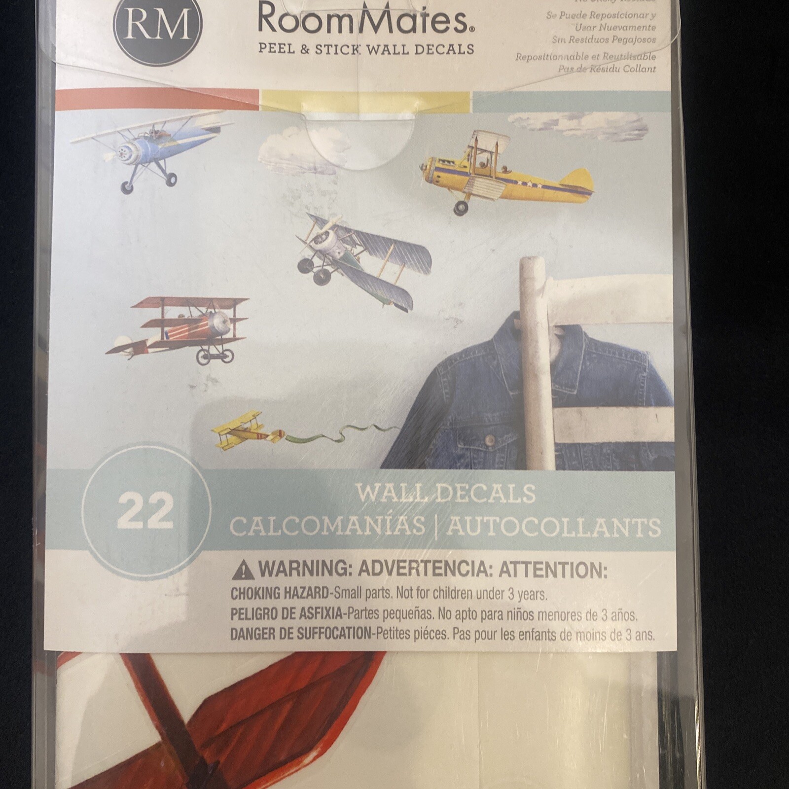 VINTAGE PLANES ROOMMATES PEEL AND STICK WALL DECALS # RMK1197SCS