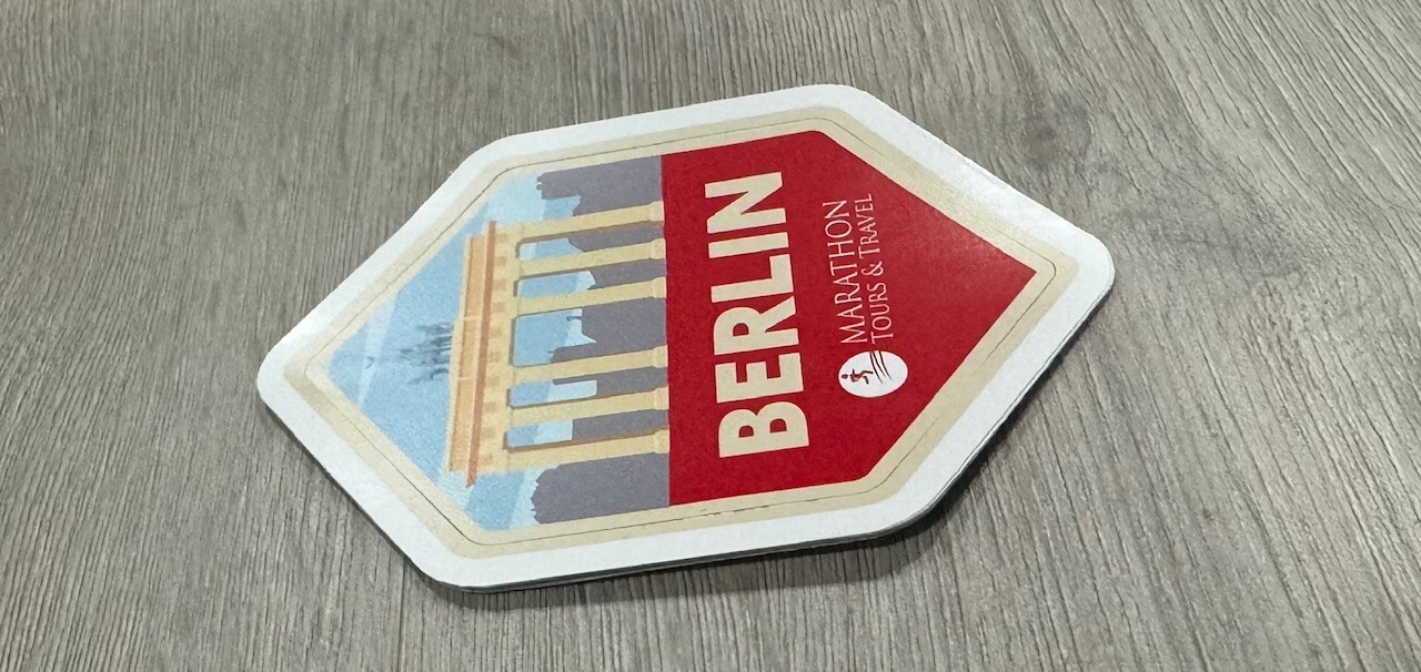 BERLIN MARATHON Tours & Travel Brandenburg Gate Sticker Laptop Car Bumper/Window