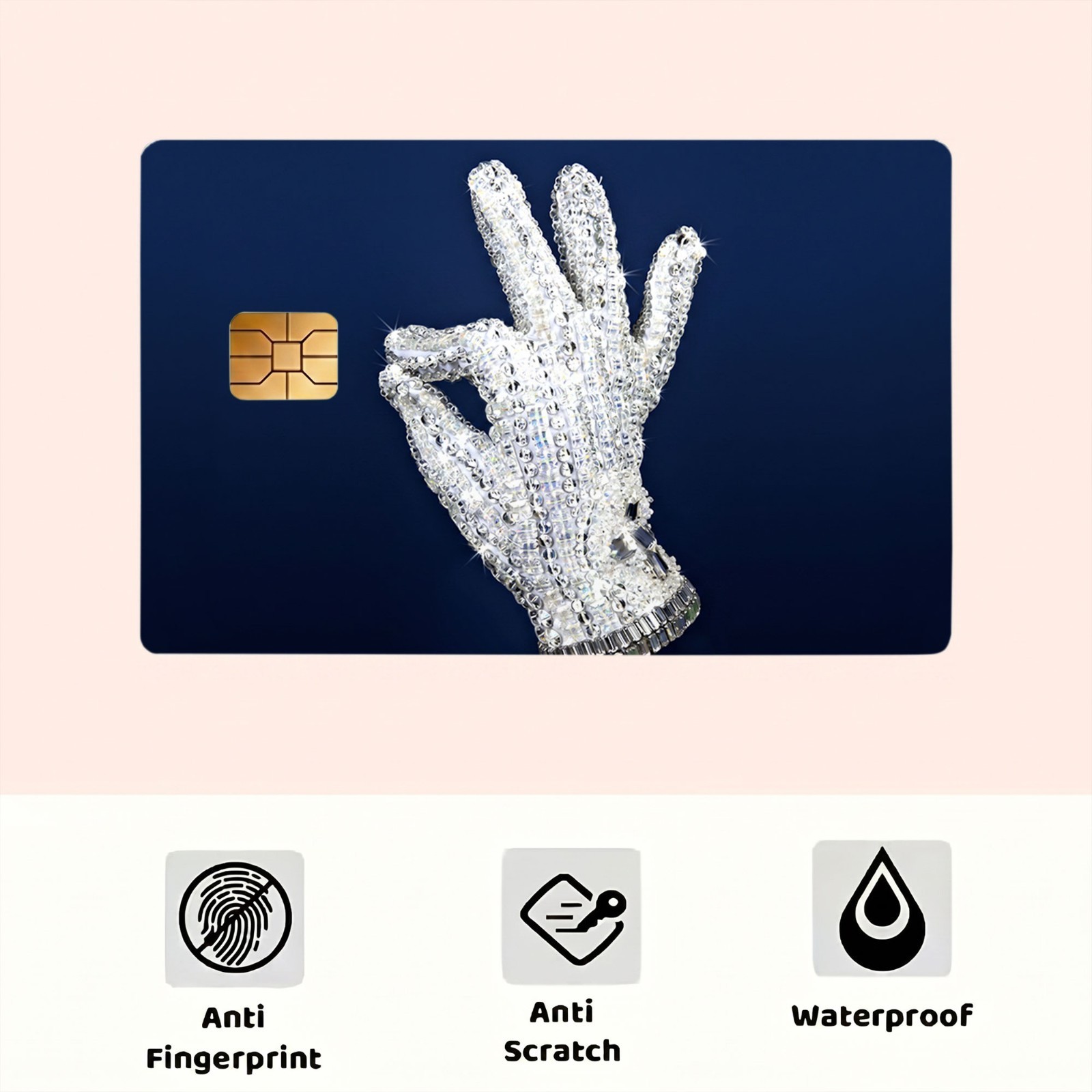 Michael Jackson Card Skin Cover King of Pop Credit Card Sticker Retro MJ Wallet