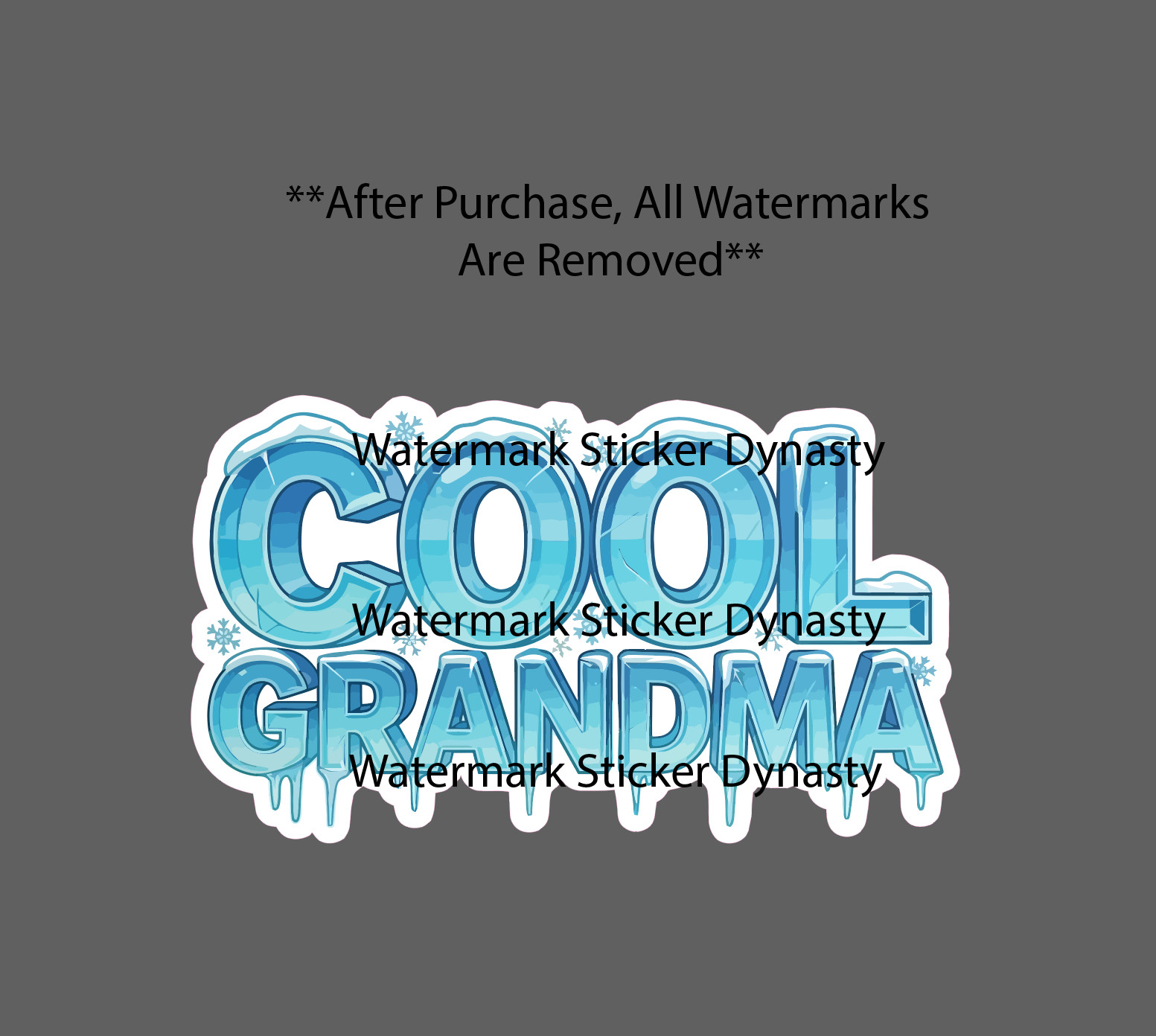 Cool Grandma Sticker Waterproof Decal Ice Family Love Funny Humor Gift NEW