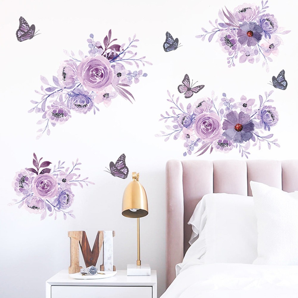 Hot New Bedroom Home Wall Stickers Art Decals Decoration Flower 35*60cm