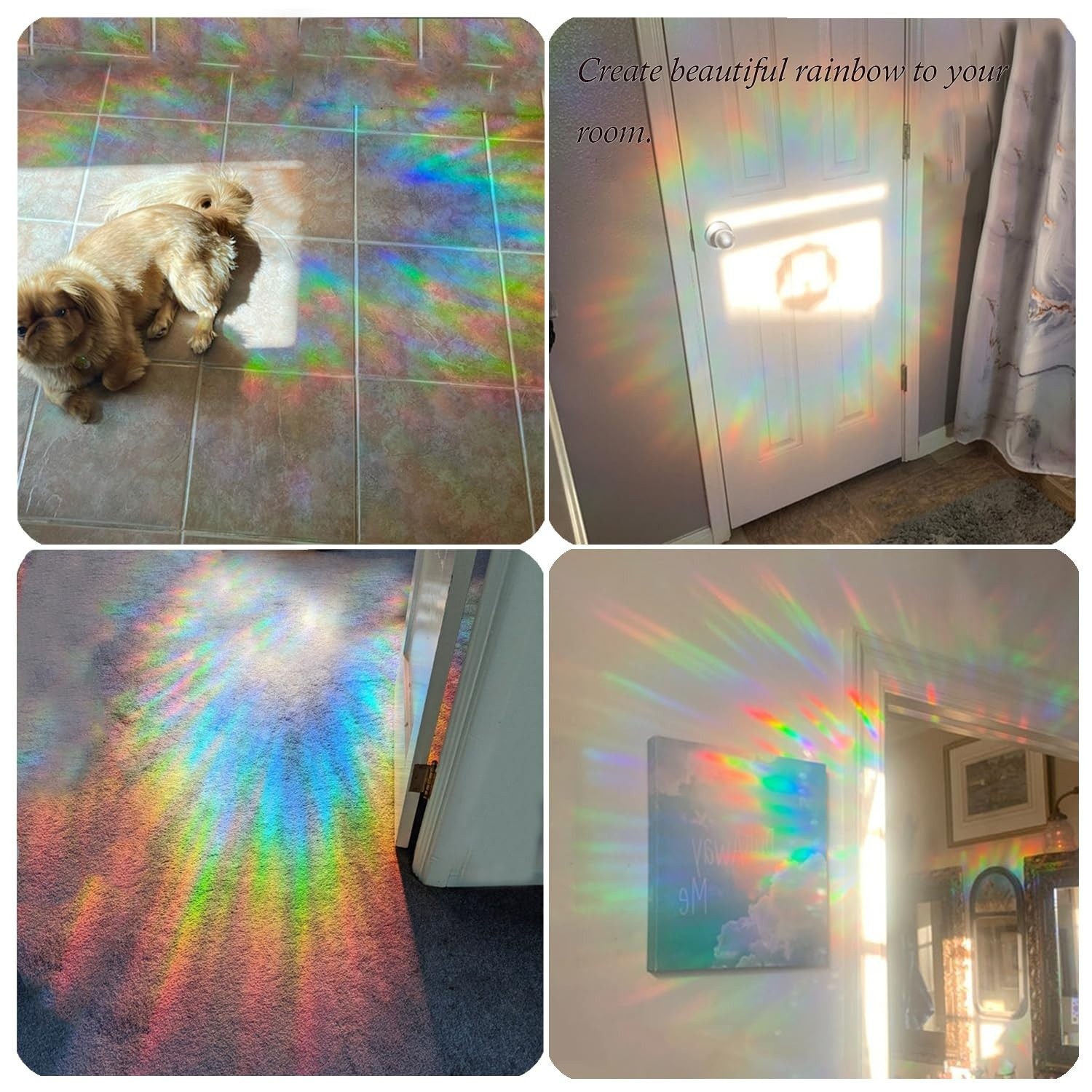 162 Pcs Prism Window Clings Anti-Collision Static Decals Rainbow Maker Birds