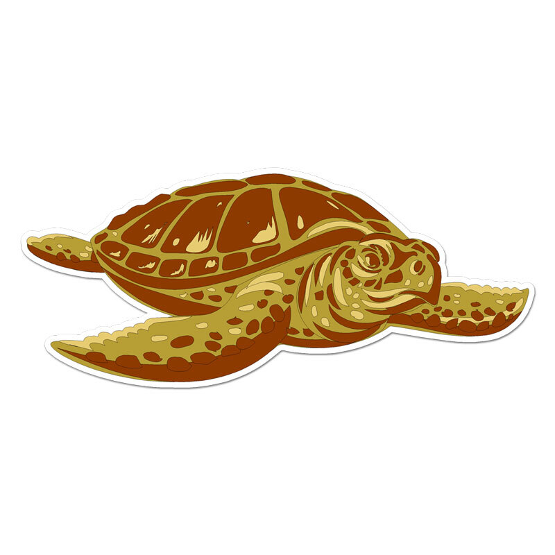 Sea Turtle, Vinyl Decal Sticker, Indoor Outdoor, 3 Sizes, #11978