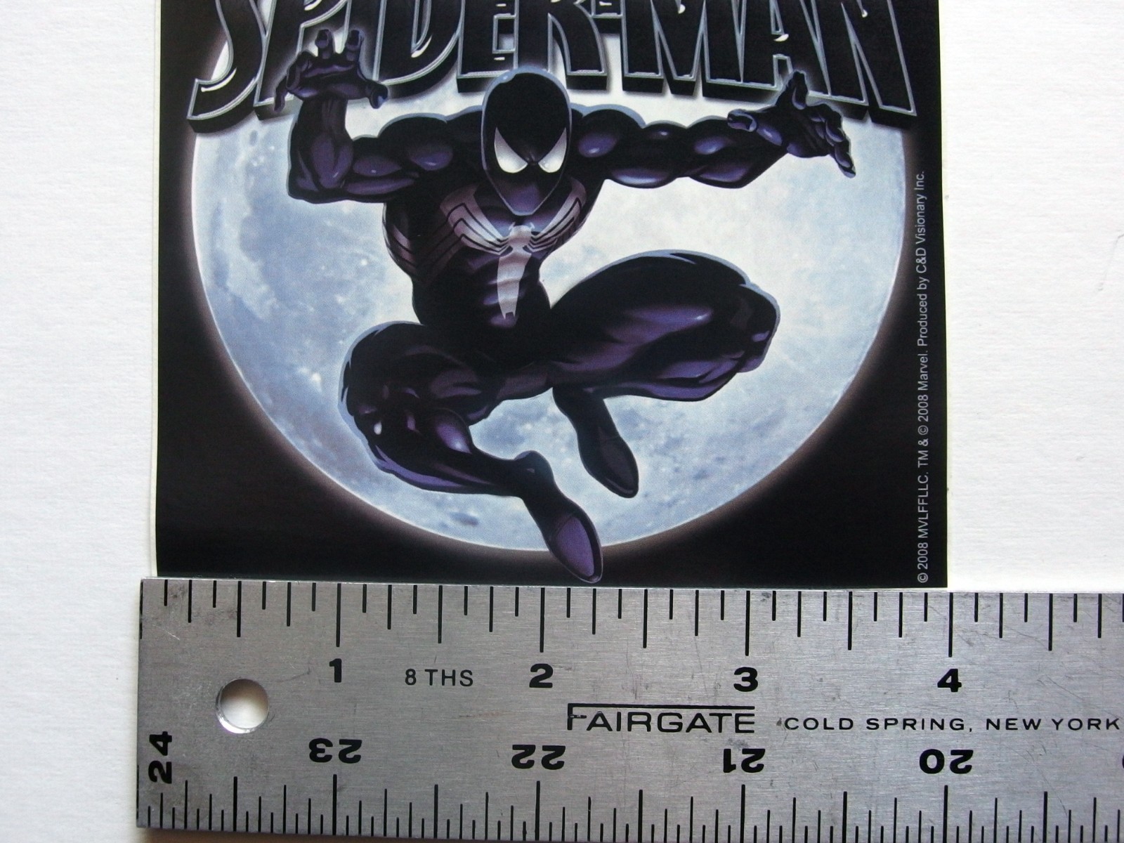 Spider-Man “Spidey Moon” Sticker – Marvel, C&D Visionary – 2008 – 4" x 4"