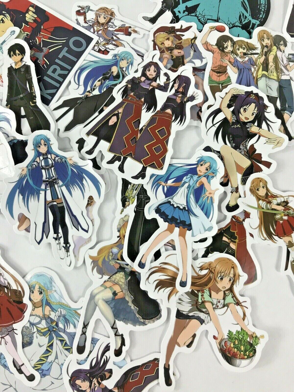50pc Sword Art Online Asuna Kirito Anime Manga Laptop Wall Decal