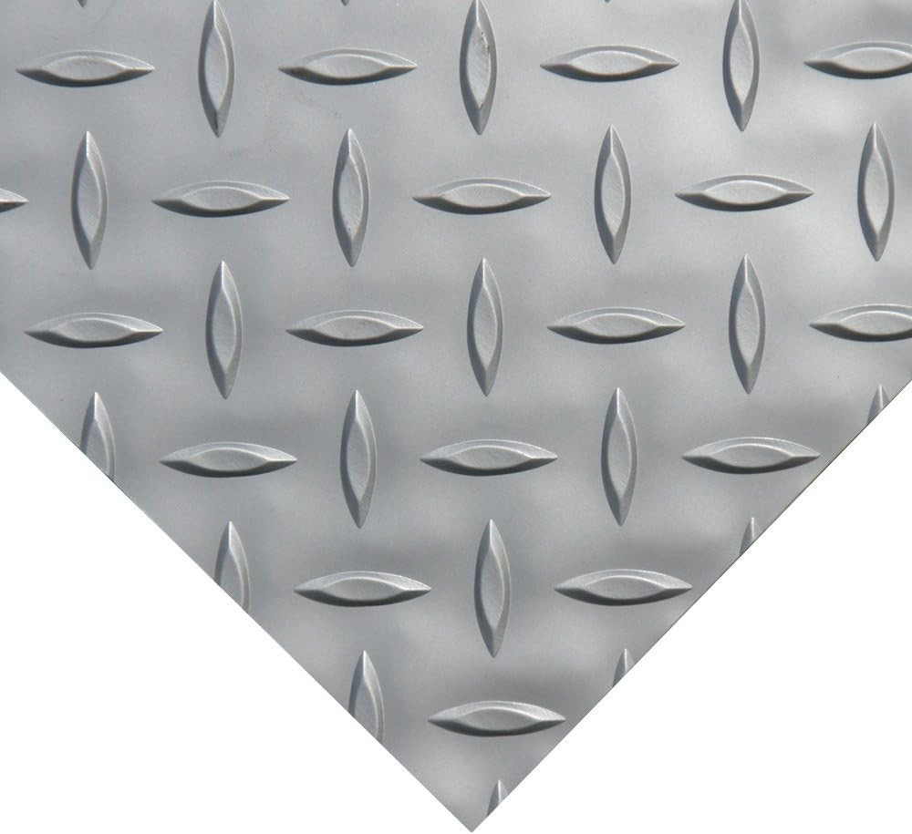 Lightweight, Slip-Resistant Diamond Plate PVC Flooring – 25ft Adjustable Length