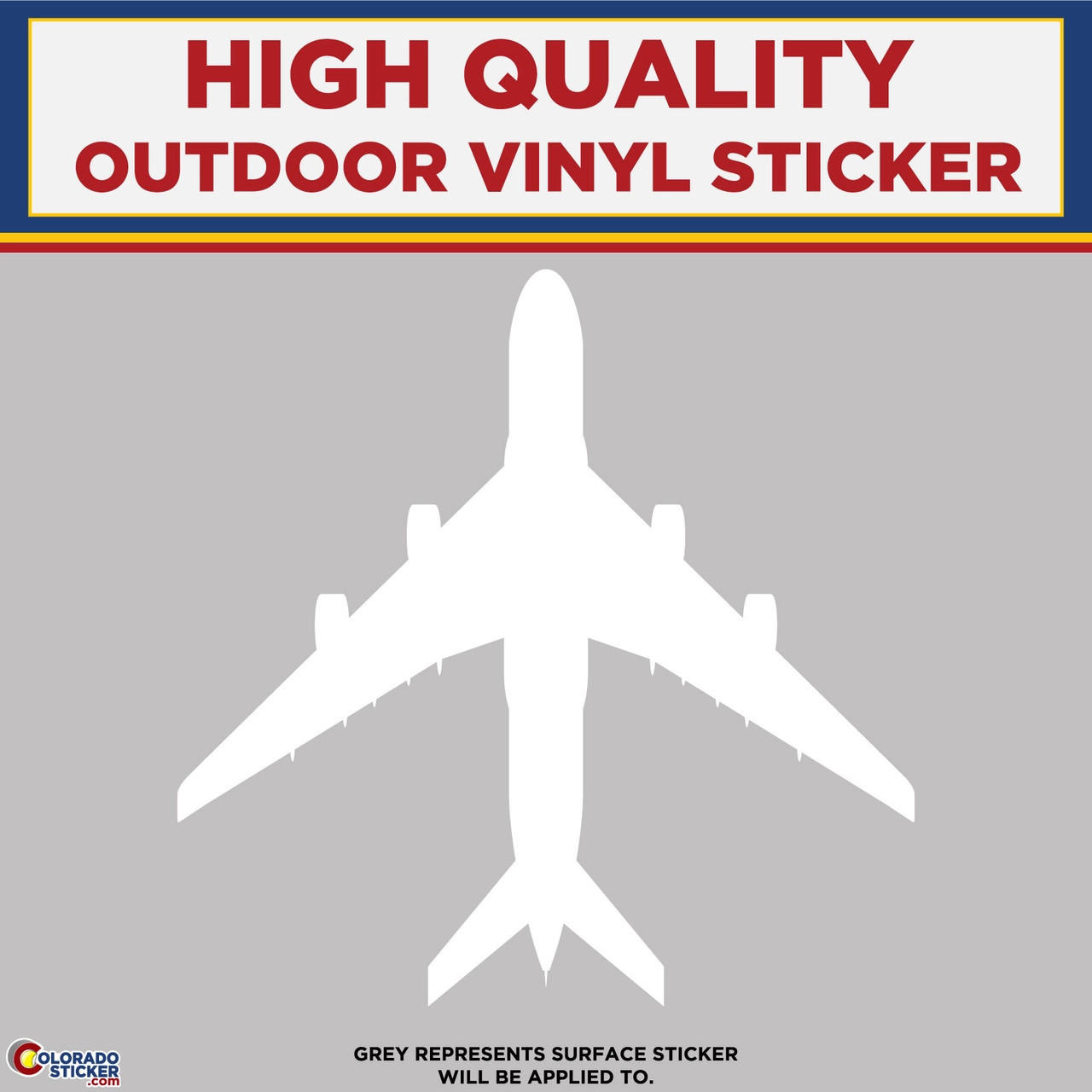 Airplane, Die Cut High Quality Vinyl Sticker