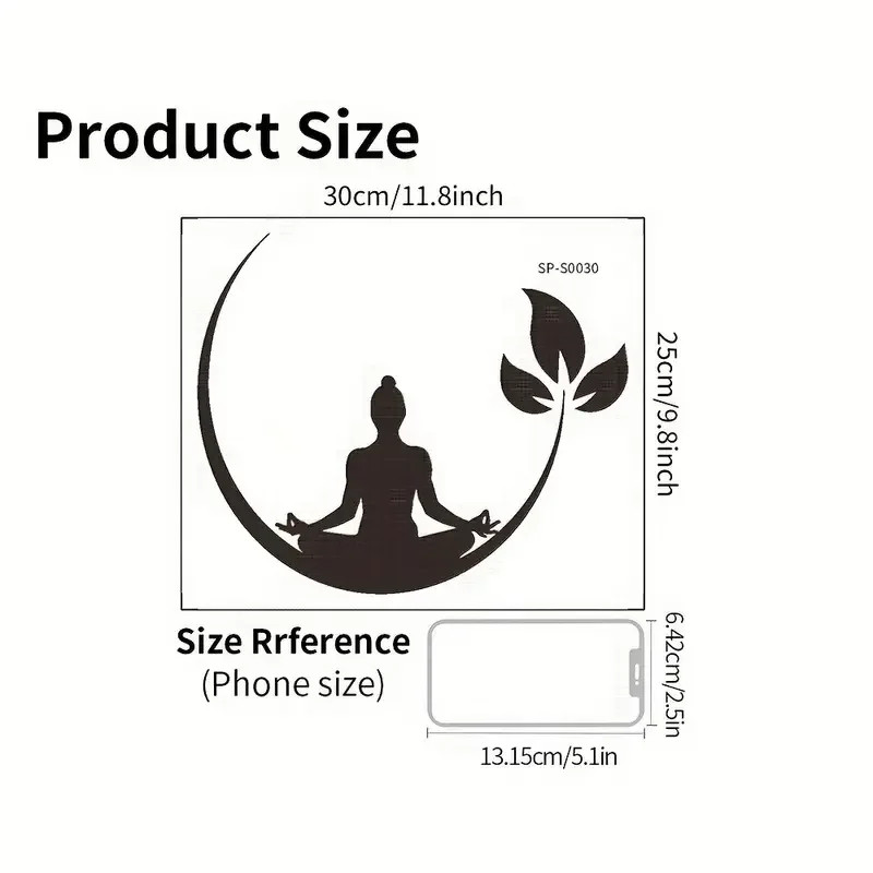 Wall Sticker With Yoga Pattern, For Bedroom/ Living Room/ Wall Decoration