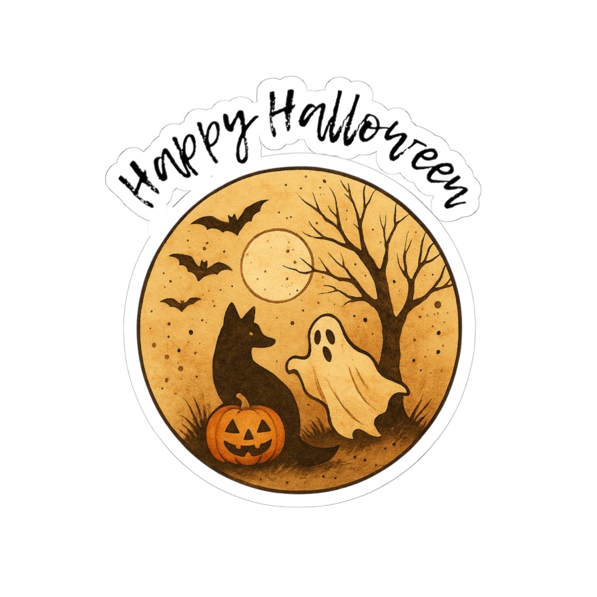 Halloween Stickers, Spooky Decor, Pumpkin & Ghost Art, Gifts, Fall, October