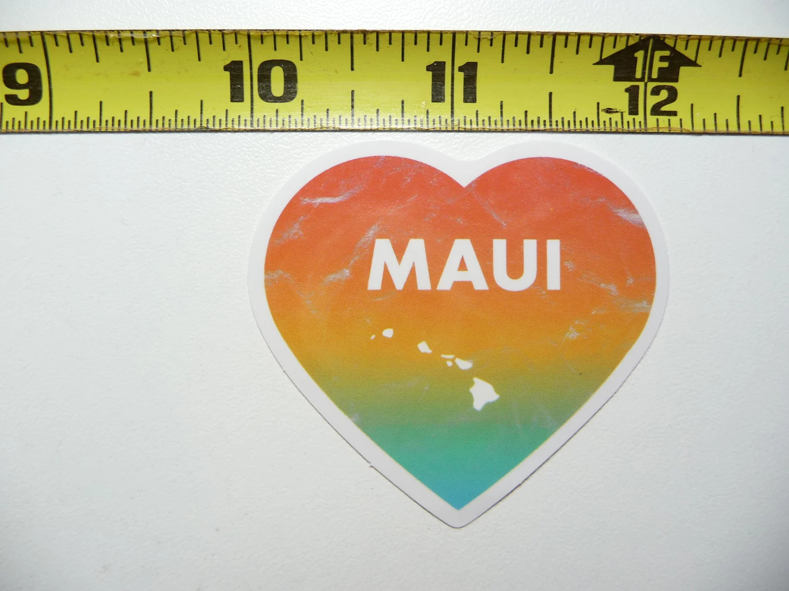 MAUI HEART LOVE ISLAND CHAIN SMALL STICKER DECAL HAWAII LOVE TRIP