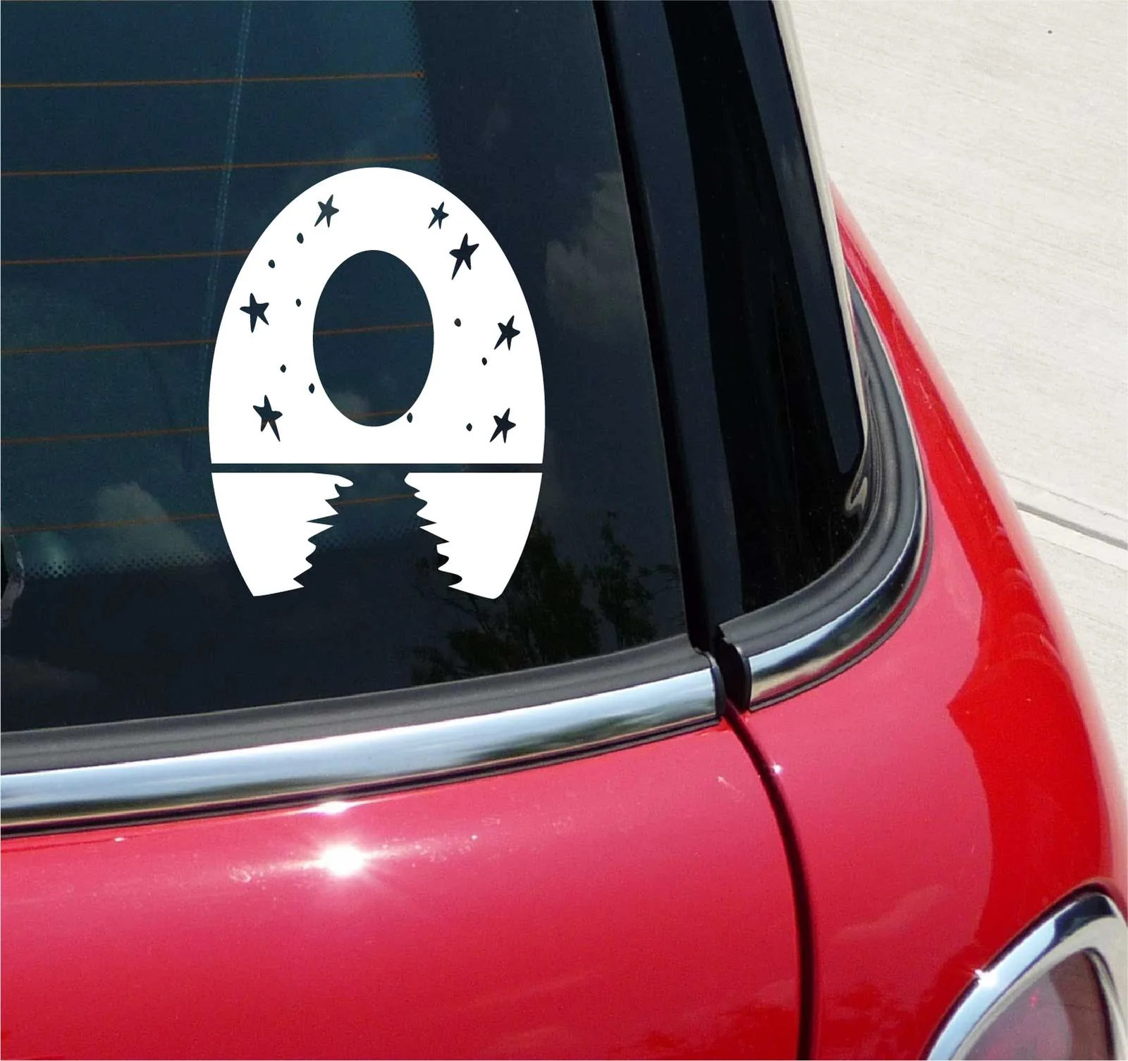 MOONLIGHT MOON LIGHT LAKE SCENE GRAPHIC DECAL STICKER ART CAR WALL