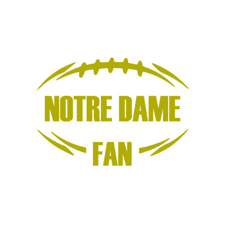 Notre Dame Fan Decal for Yeti, Car, Truck, Tumbler, Water Bottle