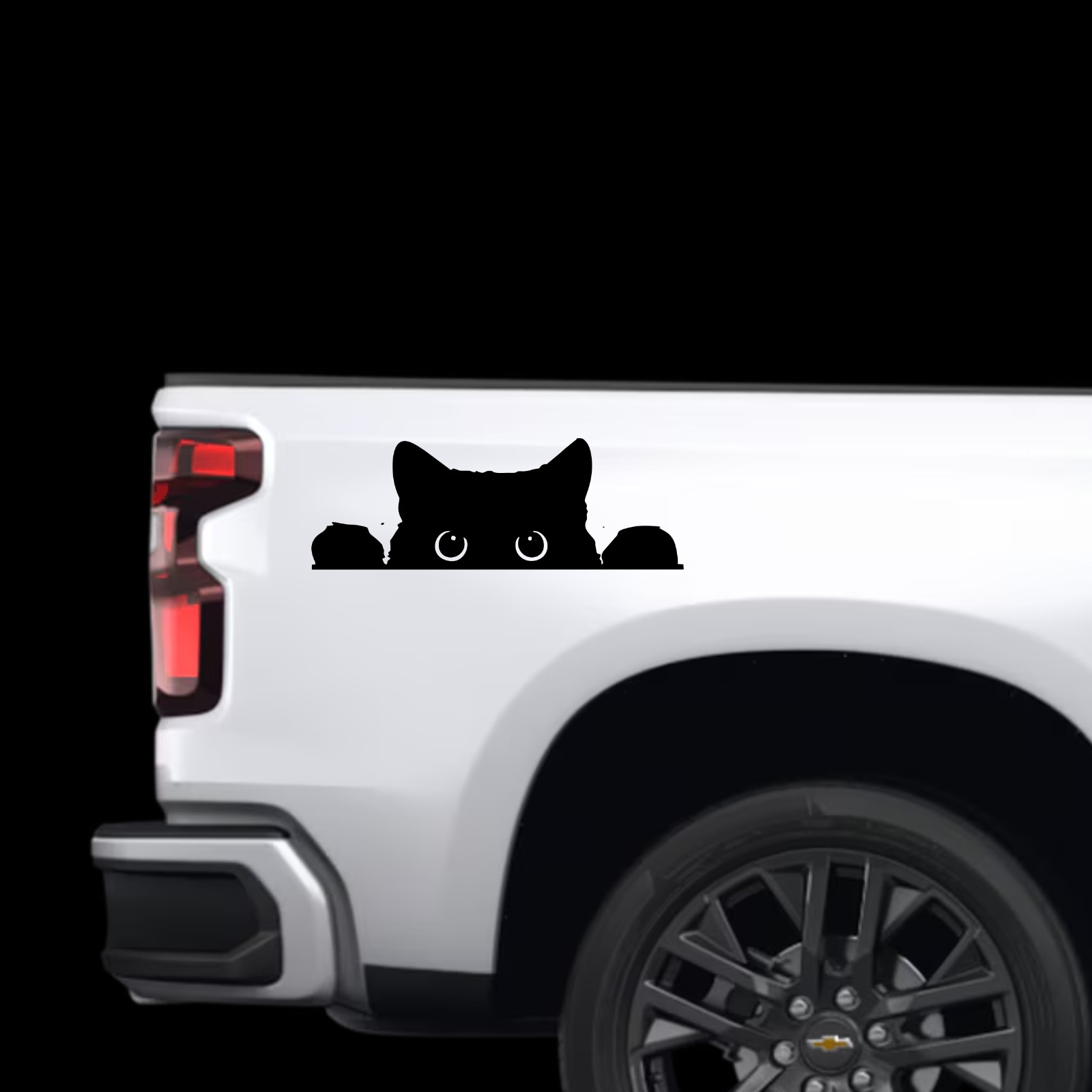 Cute Cat Vinyl Decal Sticker Peek Car Truck SUV Van Window Choose Size + Color