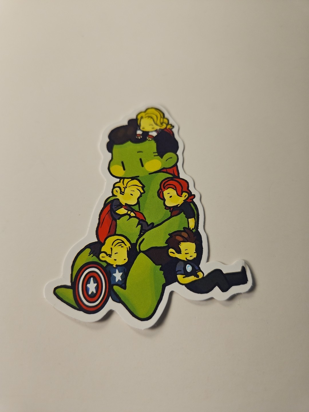 The Hulk Huged By The Avengers Sticker / Cute Decal For Laptop Or Accessory