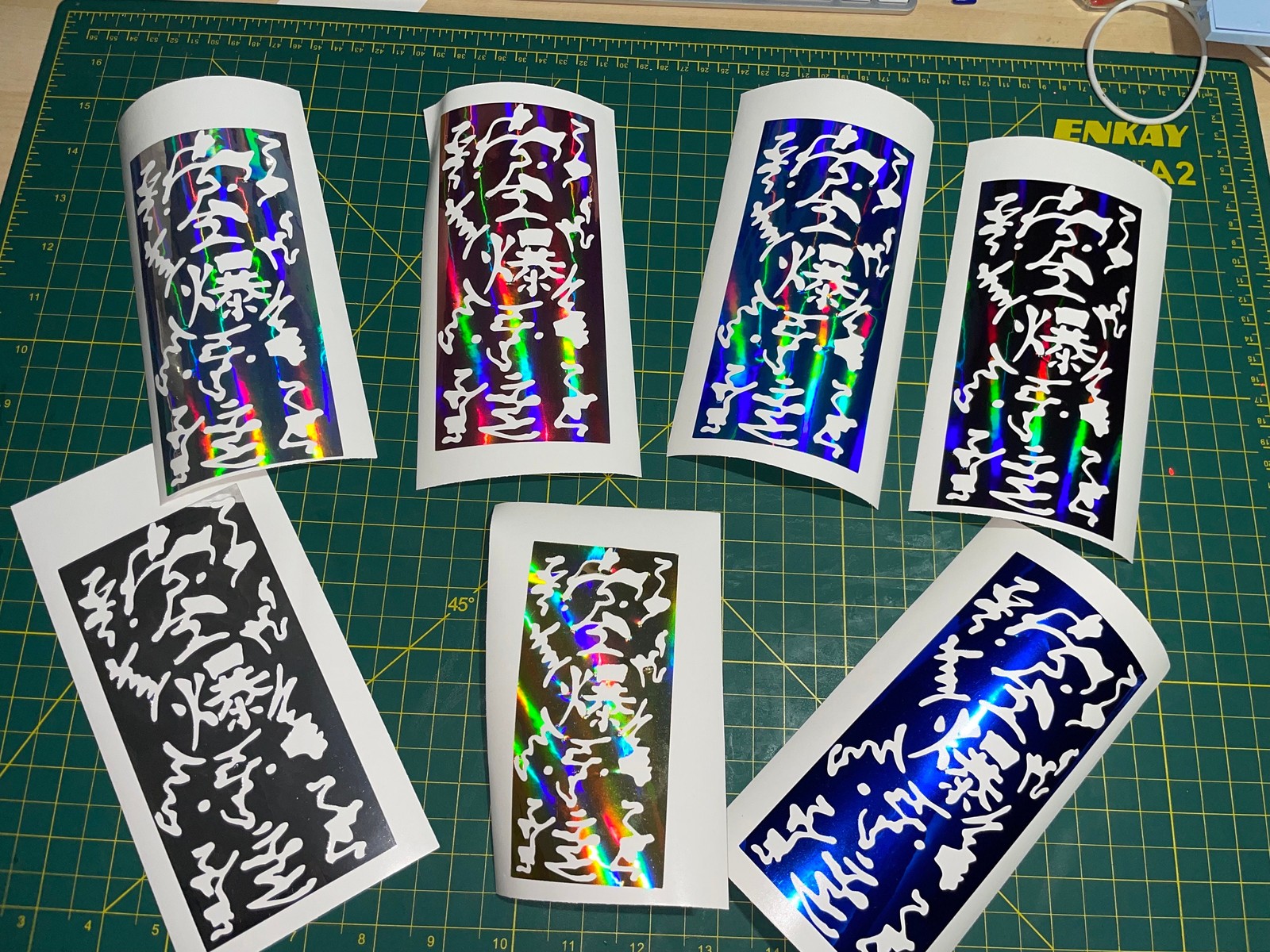 Reflective + Anime Explosive Tags Paperbomb Car Decal STYLE 2, 55+ colors