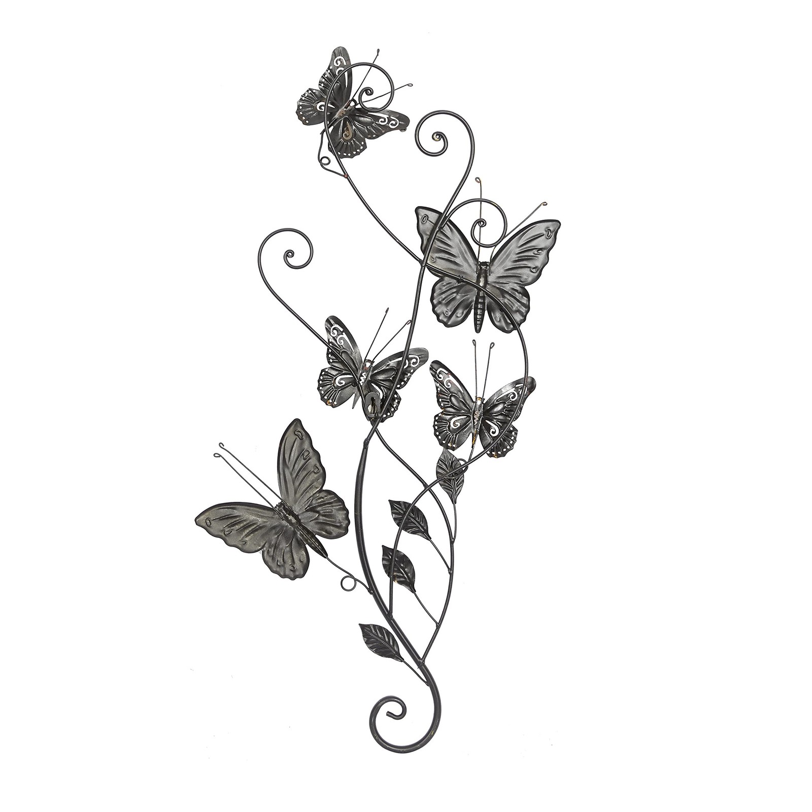Deco 79 Metal Butterfly Home Wall Decor Indoor Outdoor Wall Sculpture with Sc…