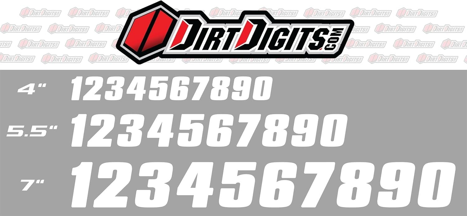 Waterproof 5.5" High-Gloss Vinyl Number 5 Set – Perfect for Motocross
