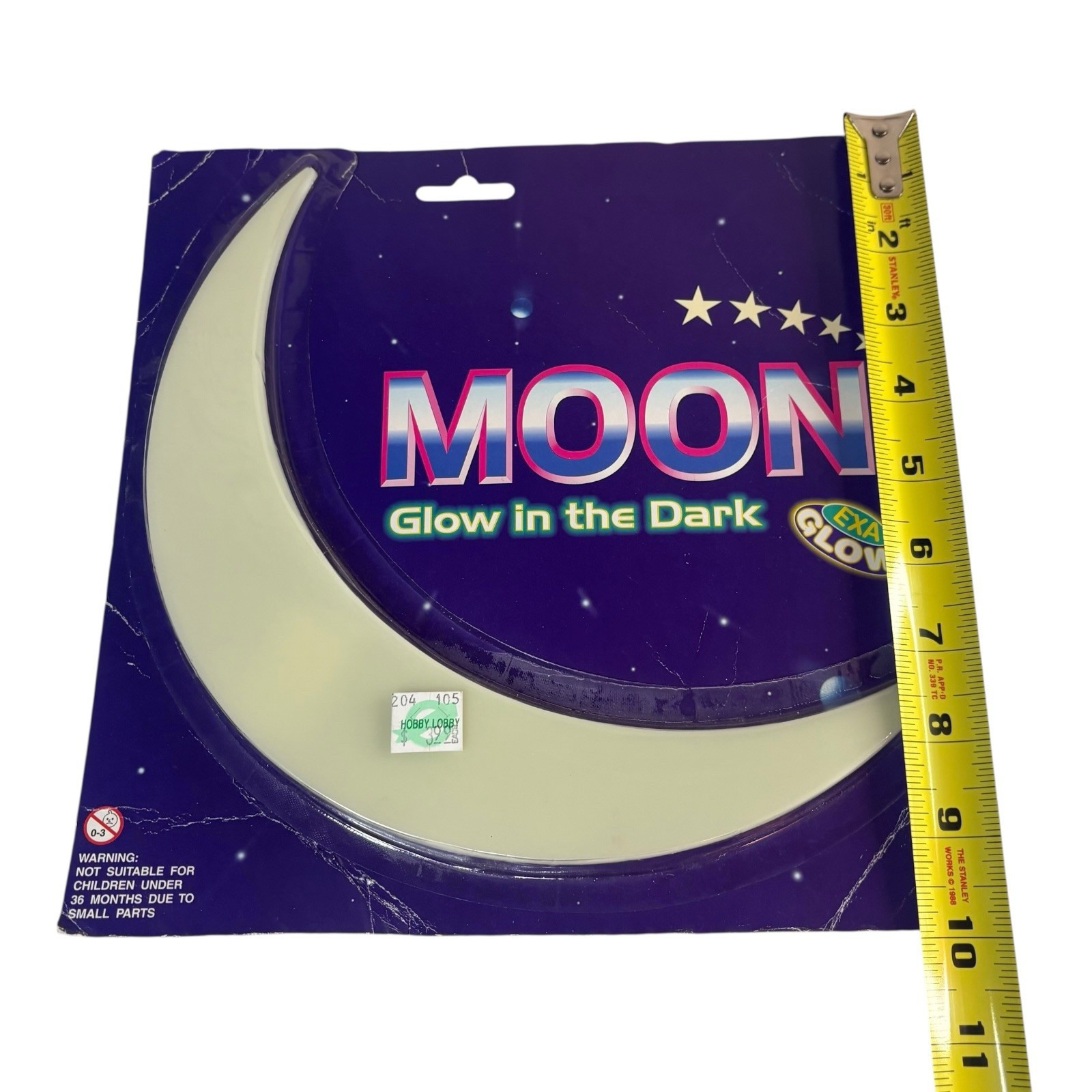 SEALED Vintage "Moon Glow in the Dark" Space Star Bedroom Large Size Y2K 90s NOS