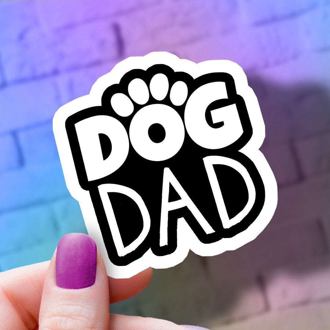 Dog Paw Dog Dad Sticker | Dog Lover Gift | Dog Decal